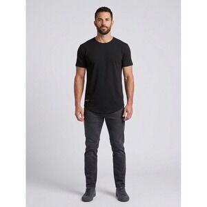 BYLT Premium Basics Lux Drop Cut T-Shirt Navy Blue Mens Large XDC_SS_NVY_L